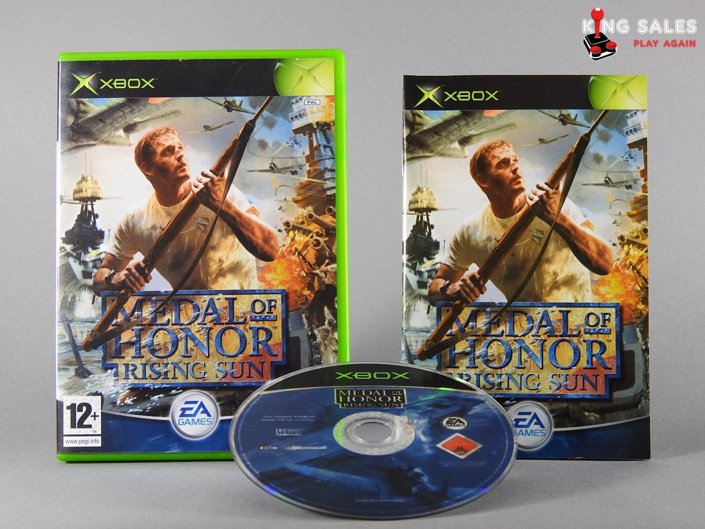 Xbox Videospiel Medal of Honor Rising Sun Hülle mit Anleitung und Disc