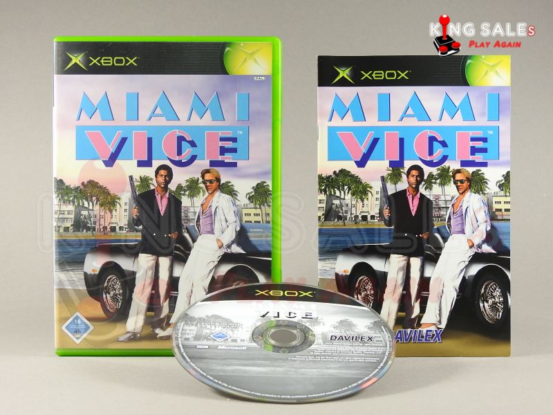 Xbox Videospiel Miami Vice Hülle mit Anleitung und Disc