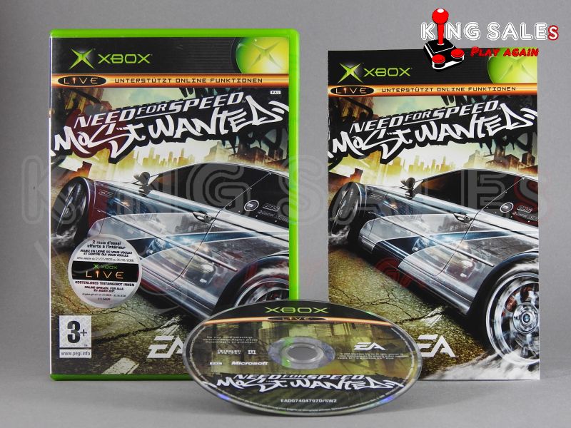 Xbox Videospiel Need for Speed Most Wanted Hülle mit Anleitung und Disc