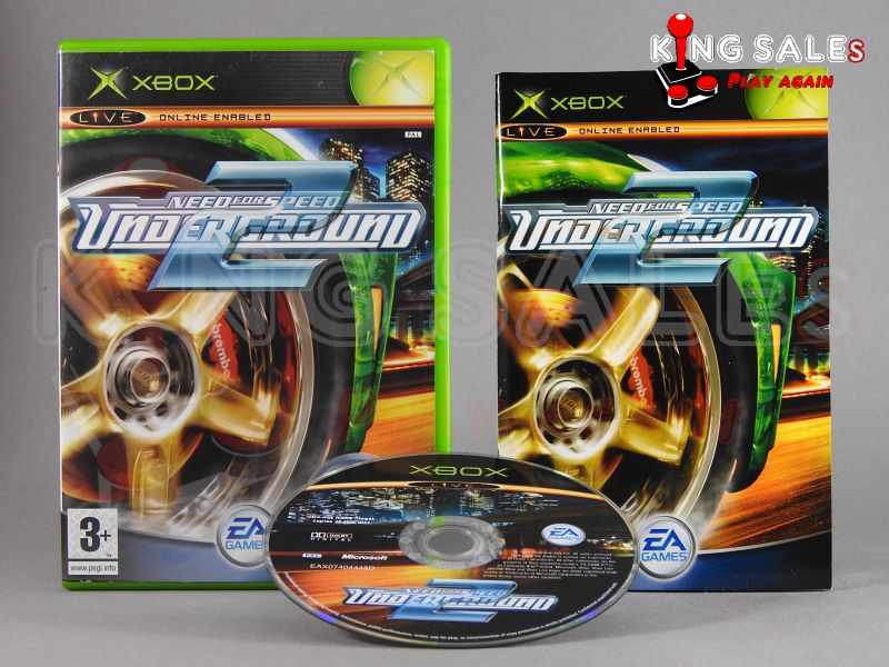 Xbox Videospiel Need for Speed Underground 2 Hülle mit Anleitung und Disc