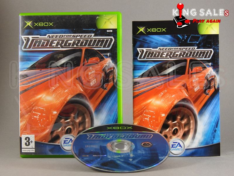 Xbox Videospiel Need for Speed Underground Hülle mit Anleitung und Disc