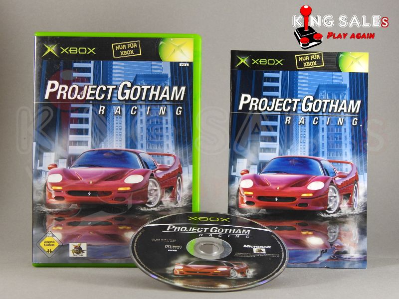 Xbox Videospiel Project Gotham Racing Hülle mit Anleitung und Disc