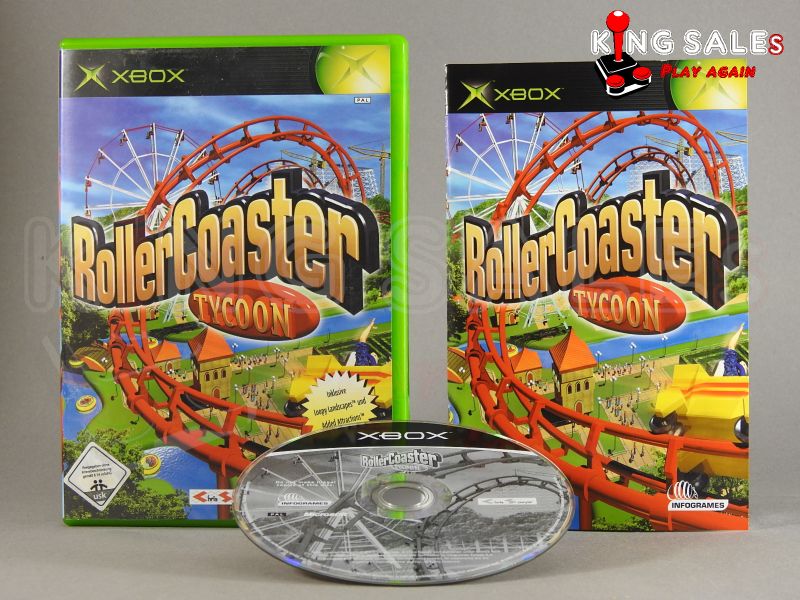 Xbox Videospiel Roller Coaster Tycoon
Hülle mit Anleitung und Disc