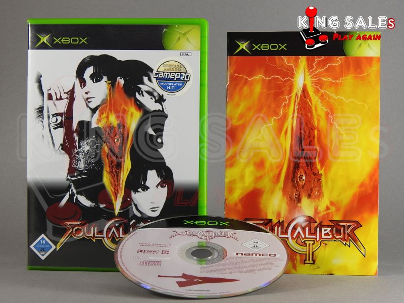 Xbox Videospiel Soul Calibur 2
Hülle mit Anleitung und Disc