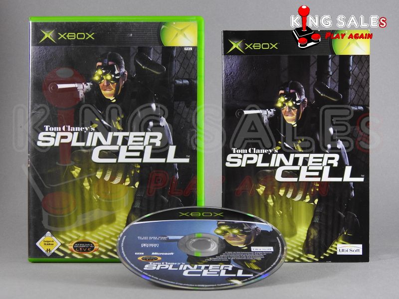 Xbox Videospiel Tom Clancy's Splinter Cell Hülle mit Anleitung und Disc