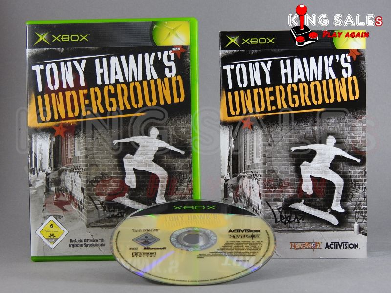Xbox Videospiel Tony Hawks Underground Hülle mit Anleitung und Disc