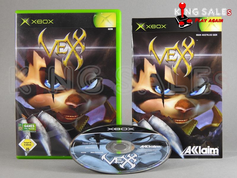 Xbox Videospiel Vexx Hülle mit Anleitung und Disc