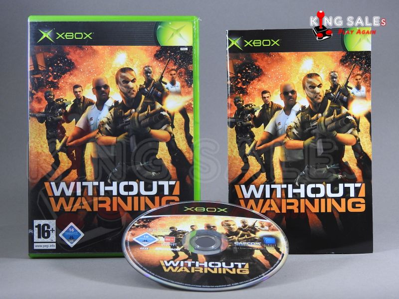 Xbox Videospiel Without Warning Hülle mit Anleitung und Disc