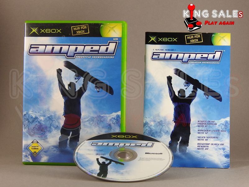 Xbox Videospiel Amped Freestyle Snowboarding Hülle mit Anleitung und Disc