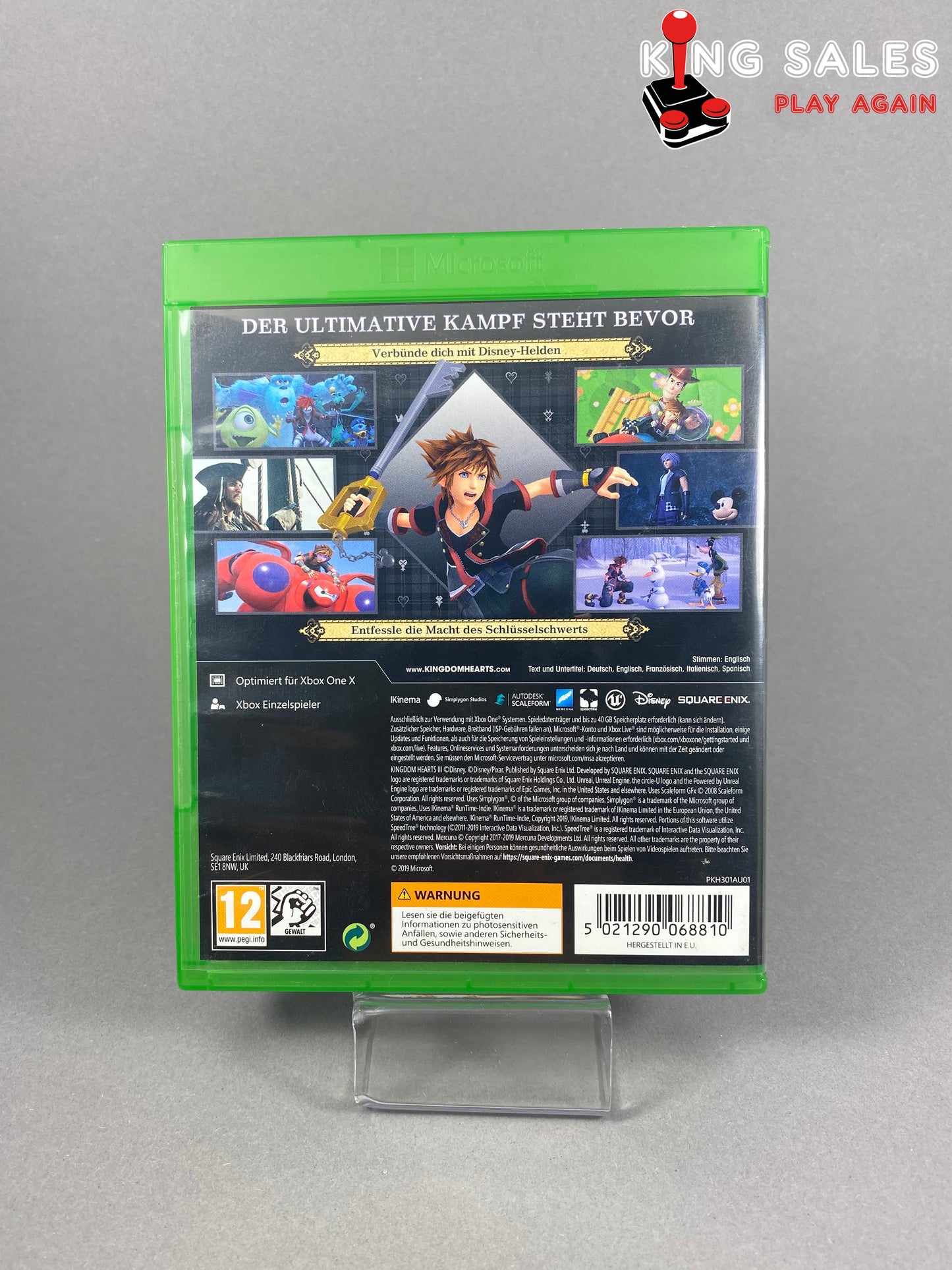 Xbox One Spiel Kingdom Hearts 3 over von hinten