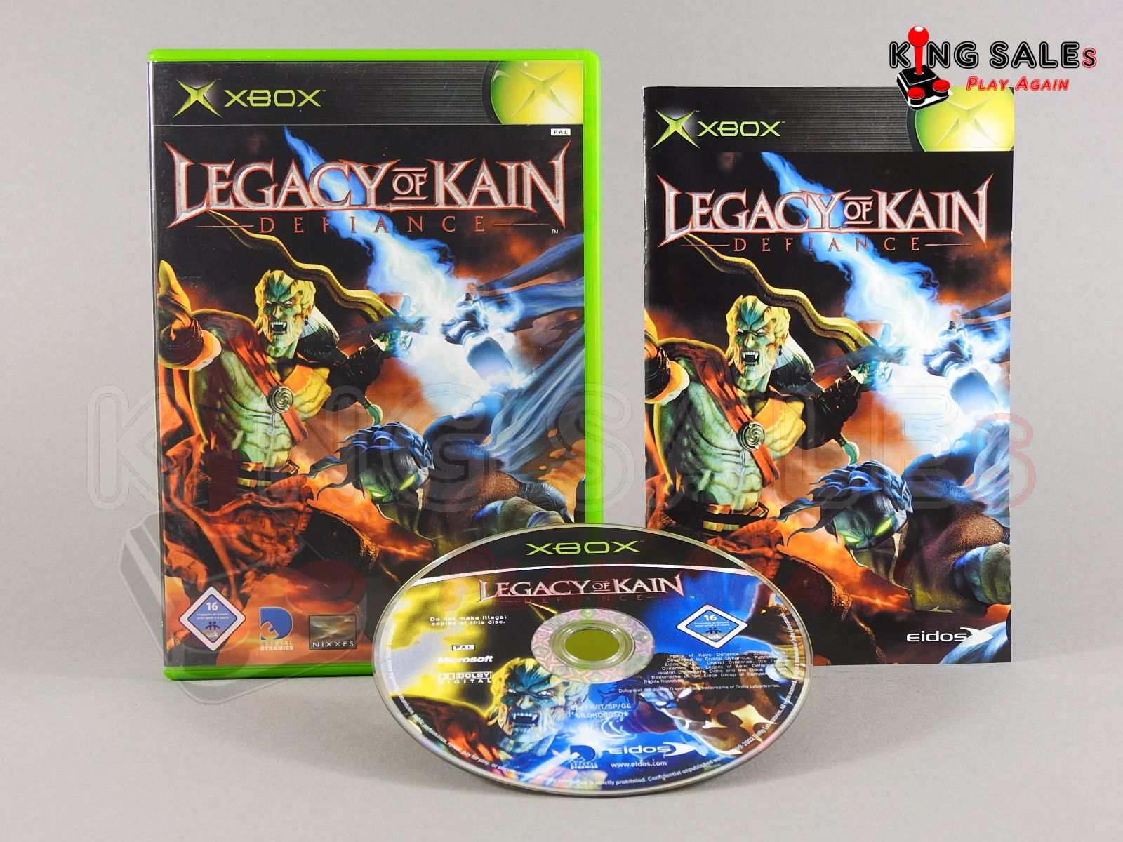 Xbox Videospiel Legacy of Kain Defiance Hülle mit Anleitung und Disc