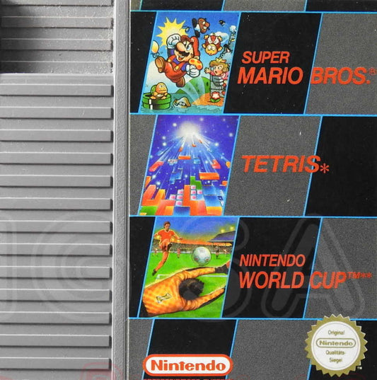 Nintendo NES Videospiel 3 in 1 Super Mario Bros.,Tetris & World Cup Modul