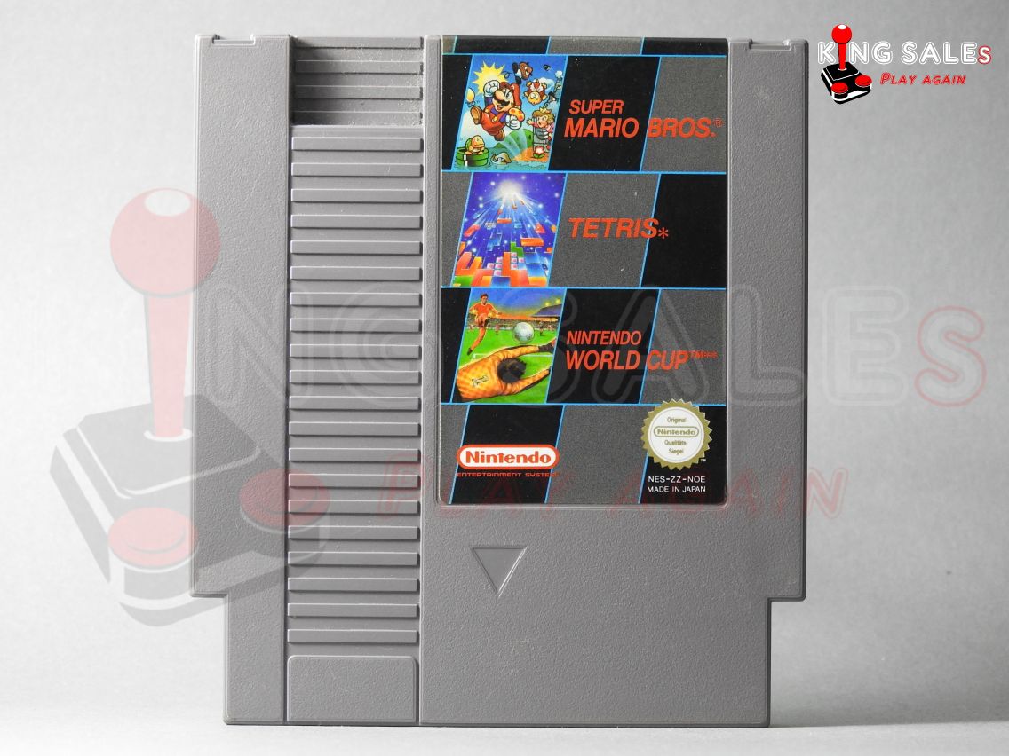 Nintendo NES Videospiel 3 in 1 Super Mario Bros.,Tetris & World Cup Modul