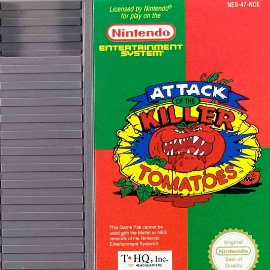 Nintendo NES Videospiel Attack Killer Tomatoes Modul