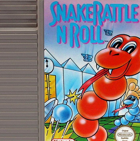 Nintendo NES Videospiel Snake  rattle N Roll Modul von vorne