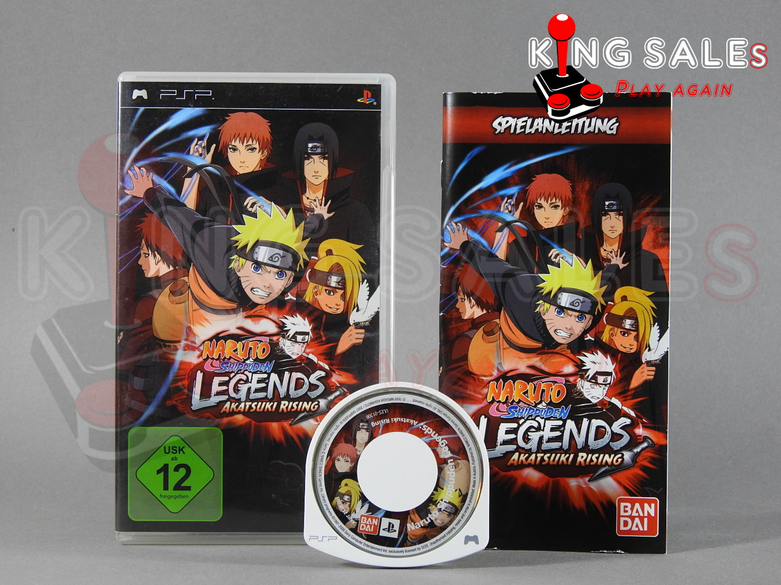 Sony PSP Videospiel Naruto Shippuden Legends: Akatsuki Rising Hülle mit Anleitung und Disc