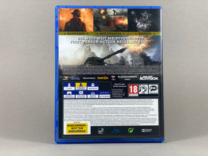 PlayStation 4 Videospiel Call of Duty World War 2 Hülle von hinten