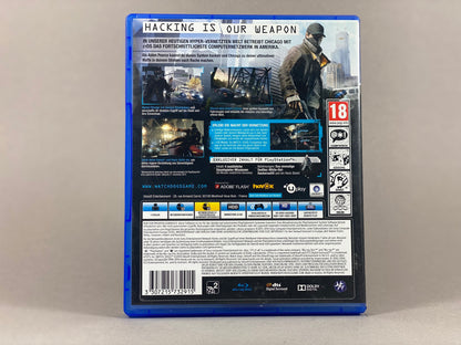 PlayStation 4 Videospiel Watch Dogs Hülle von hinten