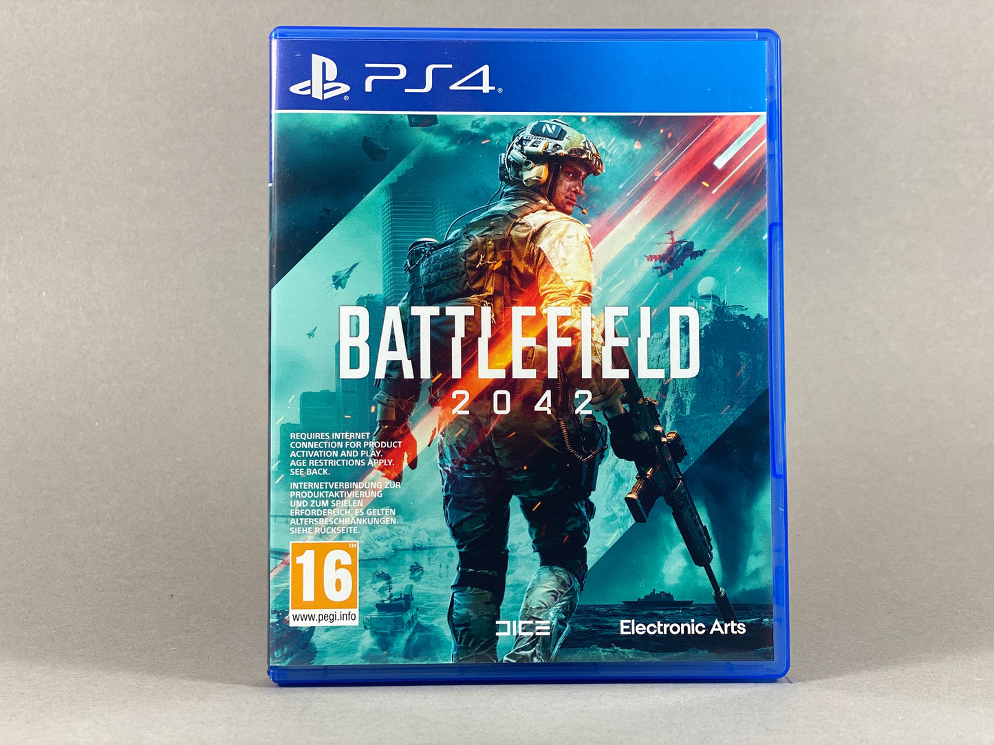 PlayStation 4 Videospiel Battlefield 2042 Hülle von vorne