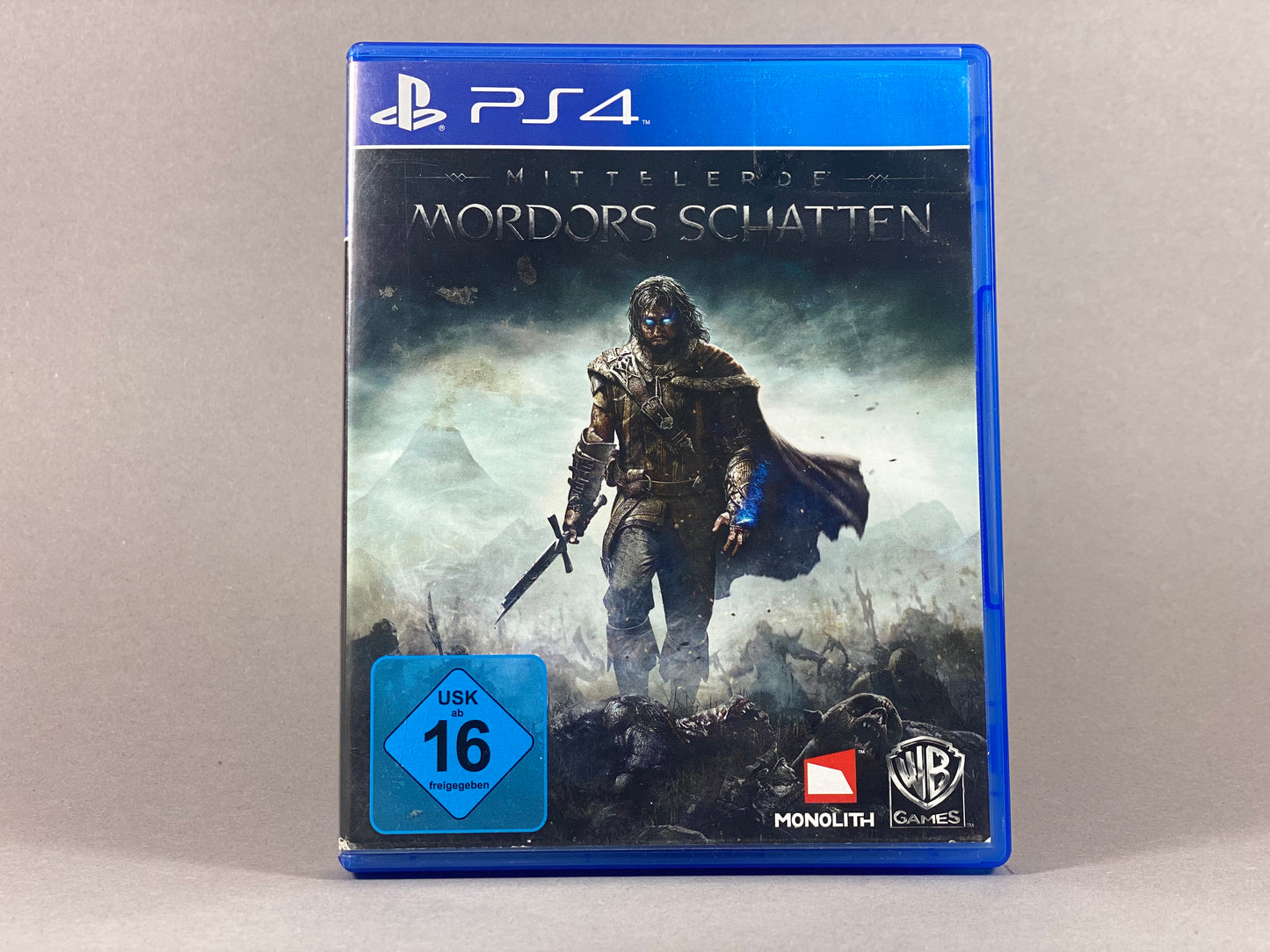 PlayStation 4 Videospiel Mittelerde Mordors Schatten Hülle von vorne