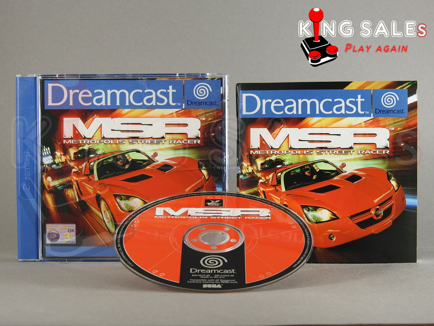 Sega Dreamcast Videospiel Metropolis Street Racer Hülle mit Anleitung und Disc