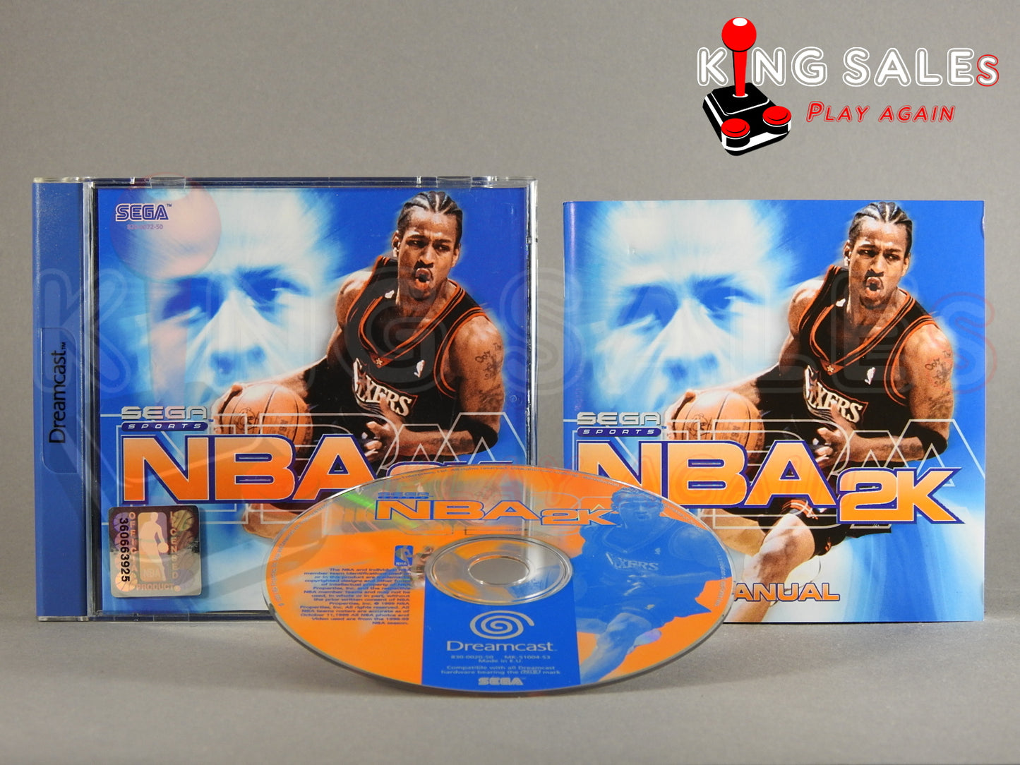 Sega Dreamcast Videospiel NBA 2 K ülle mit Anleitung und Disc