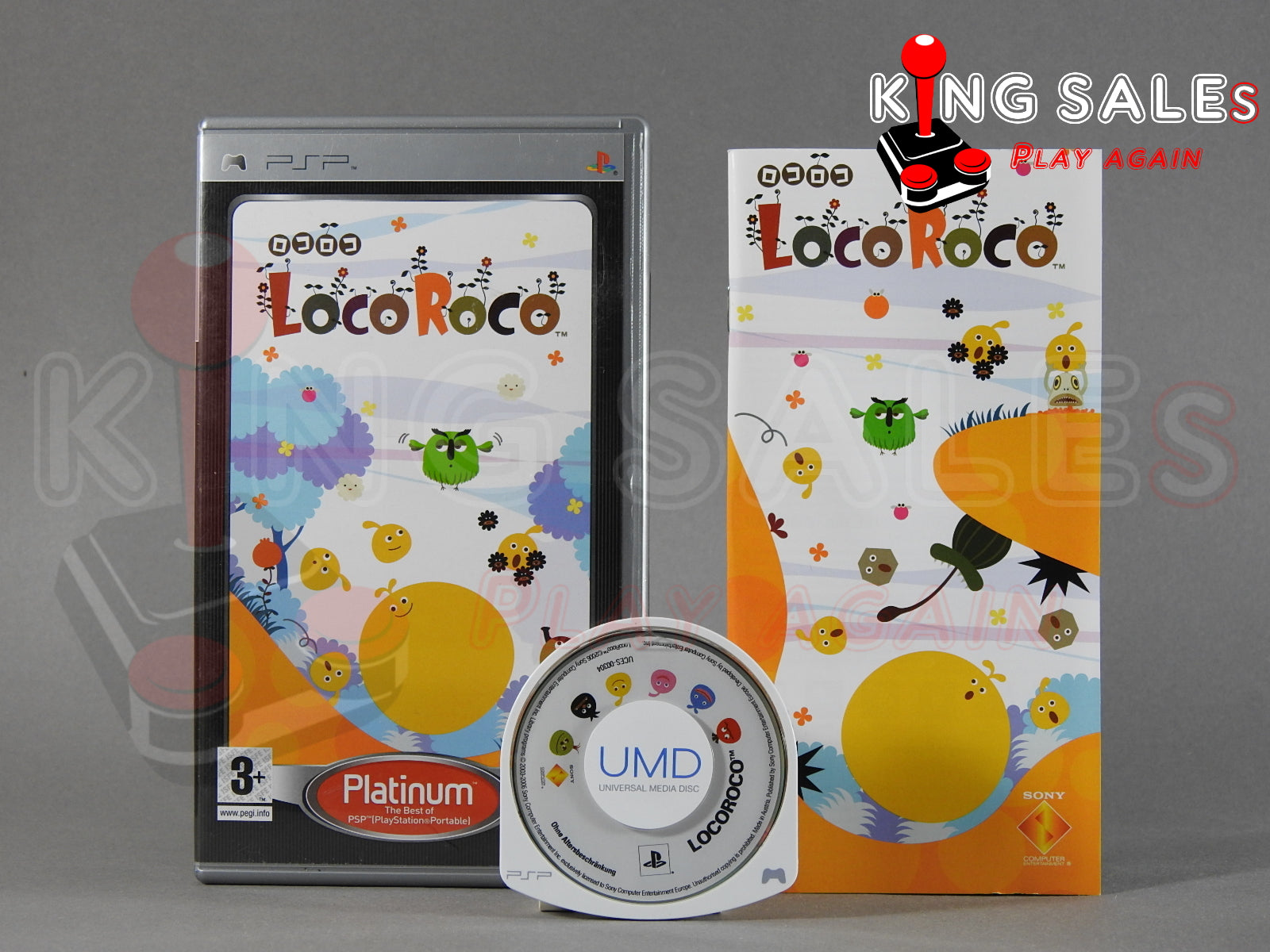 Sony PSP Videospiel LocoRoco Hülle mit Anleitung und Disc