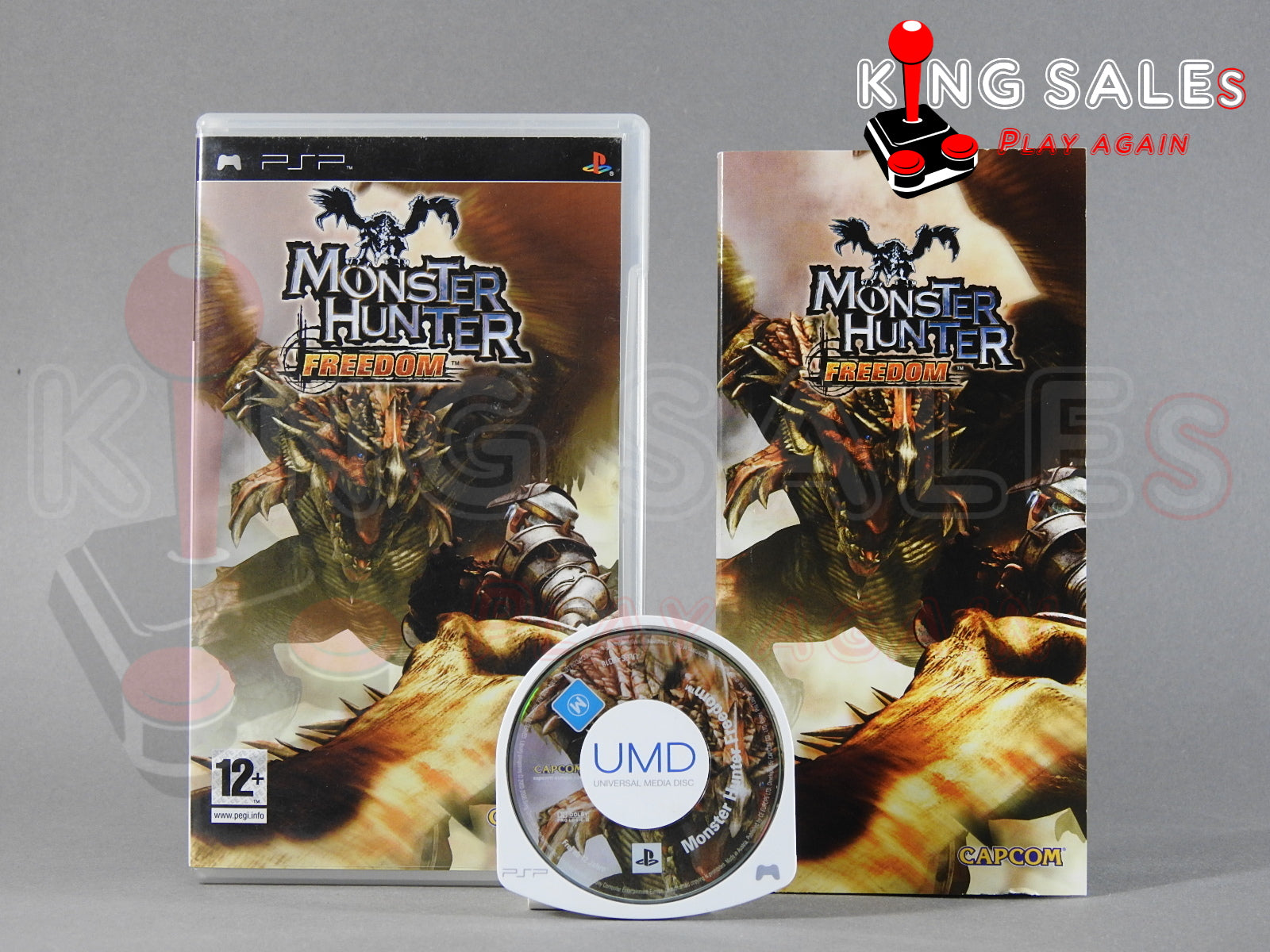 Sony PSP Videospiel Monster Hunter Freedom Hülle mit Anleitung und Disc