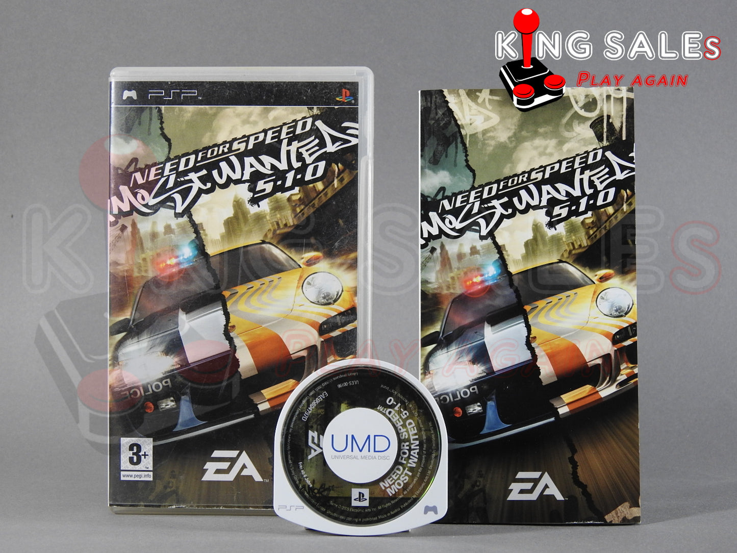 Sony PSP Videospiel Need for Speed Most Wanted 5-1-0 Hülle mit Anleitung und Disc