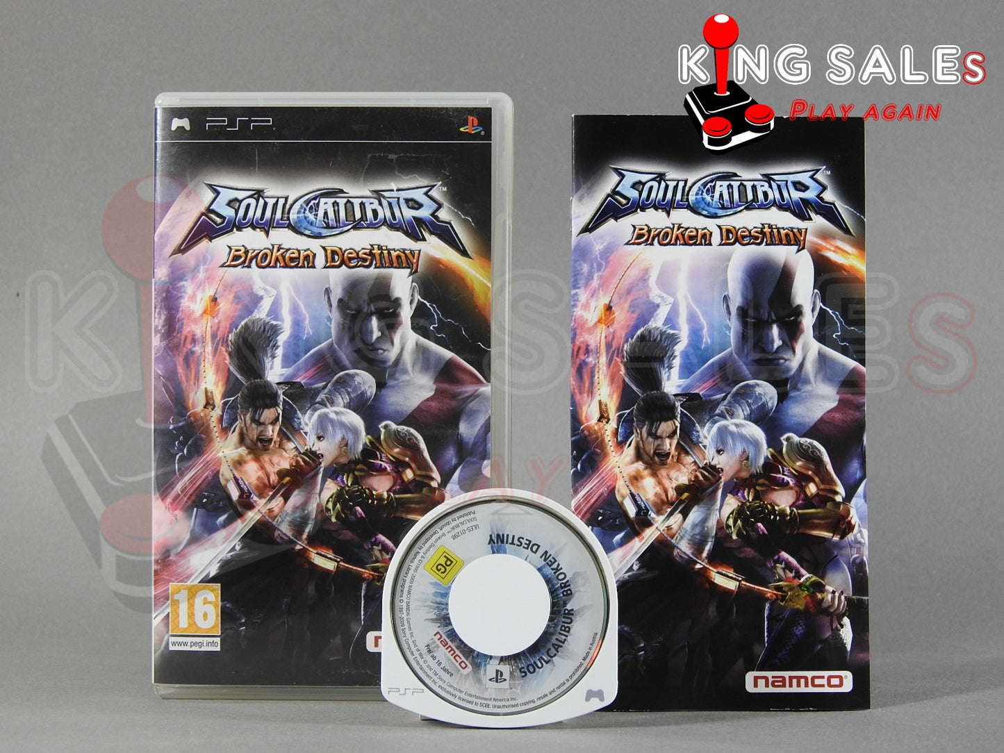 Sony PSP Videospiel Soul Calibur Broken Destiny Hülle mit Anleitung und Disc
