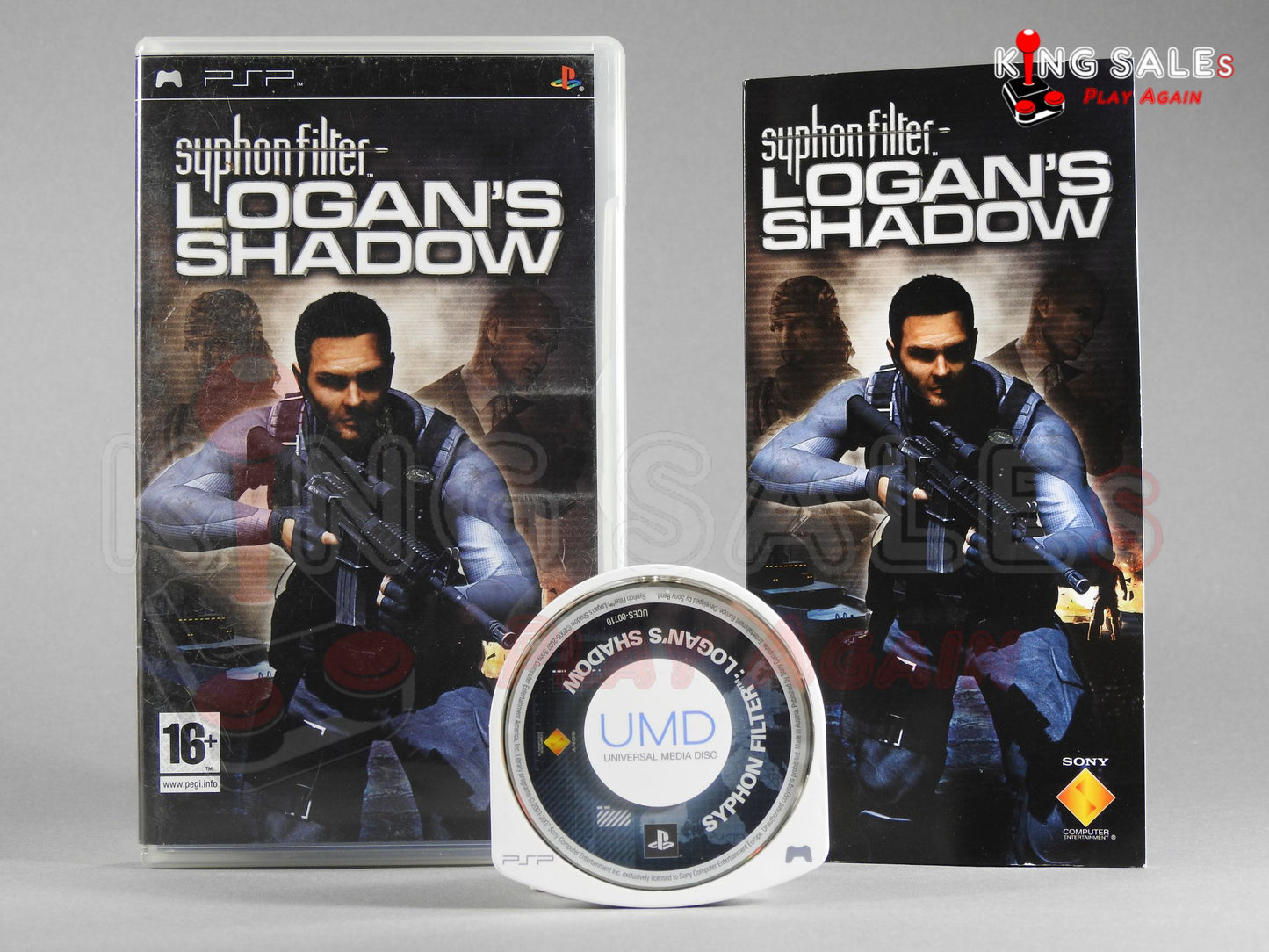 Sony PSP Videospiel Syphon Filter Logan's SHadow Hülle mit Anleitung und Disc