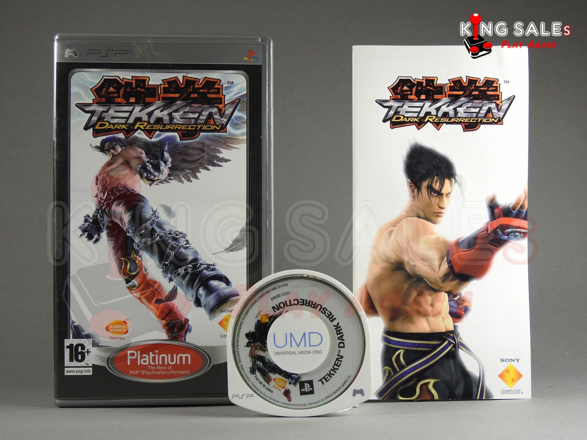 Sony PSP Videospiel Tekken Dark Resurrection Hülle mit Anleitung und Disc