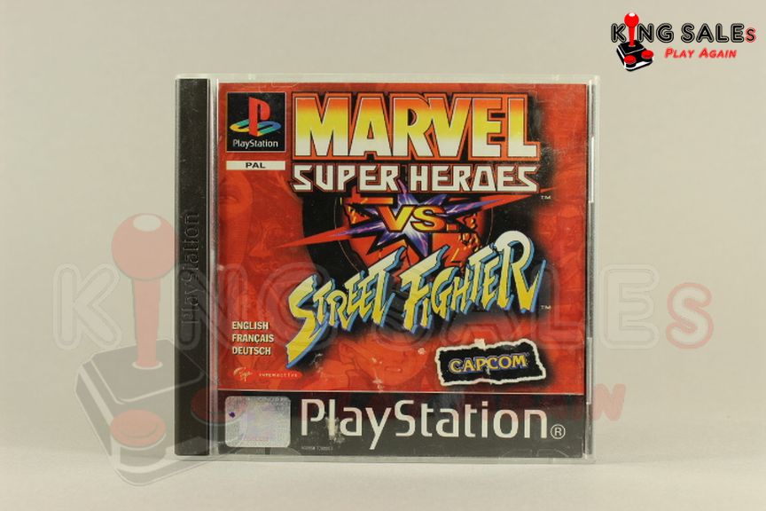 PlayStation Videospiel MArvel Super Heroes VS Street Fighter  Cover von vorne