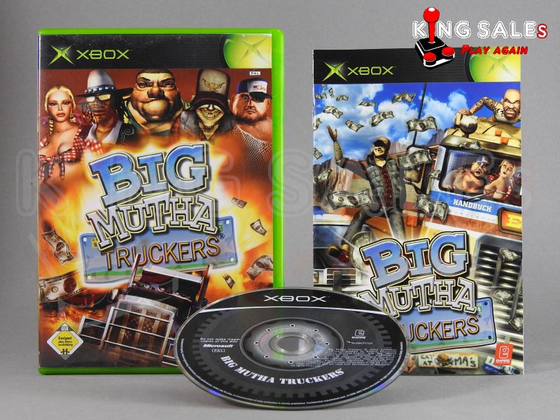 Xbox Videospiel Big Mutha Truckers Hülle mit Anleitung und Disc