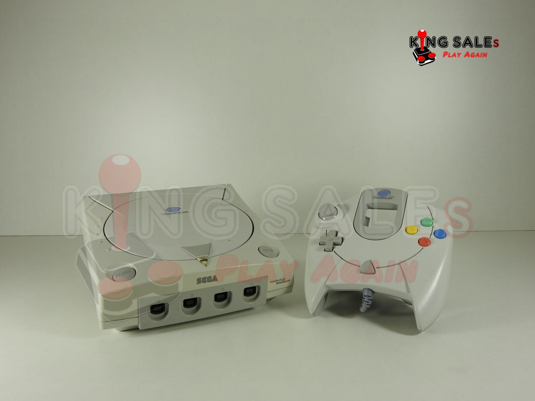 Sega Dreamcast Videospielkonsole mit Controller in weiss