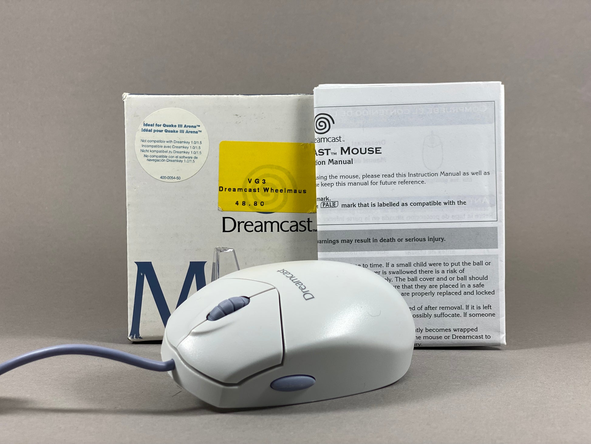 Sega Dreamcast Mouse mit Originalverpackung und Anleitung