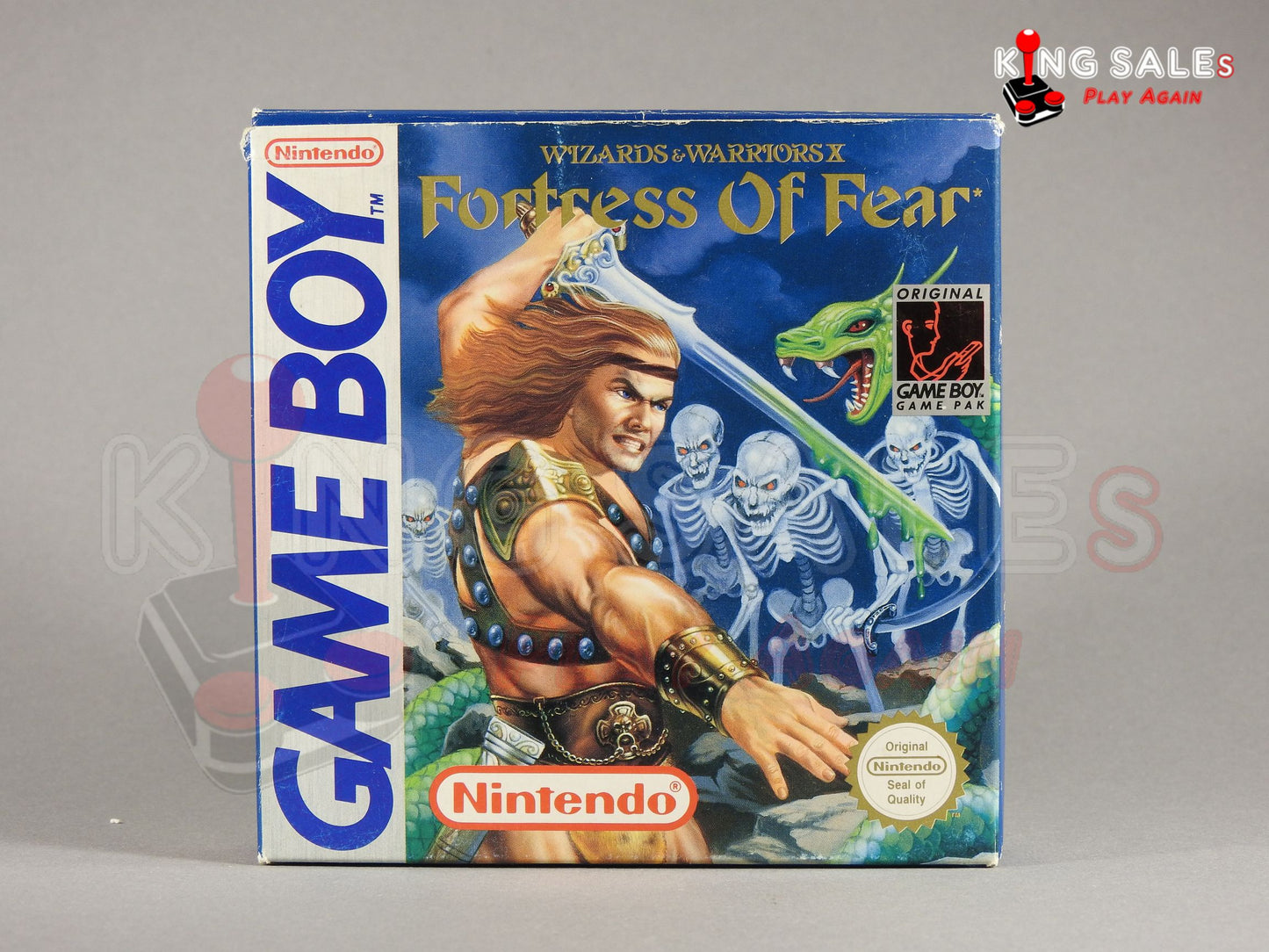 Game Boy Videospiel Wizards & Warriors X Fortress of Fear in OVP von vorne