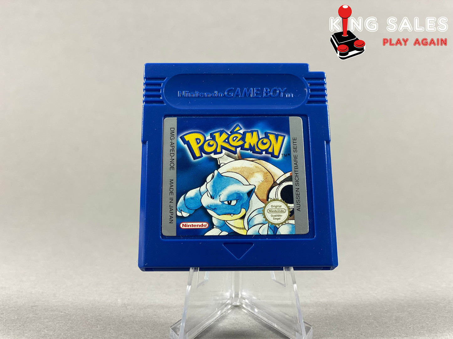 Nintendo Game Boy Videospiel Pokémon blau Modul von vorne guter Zustand