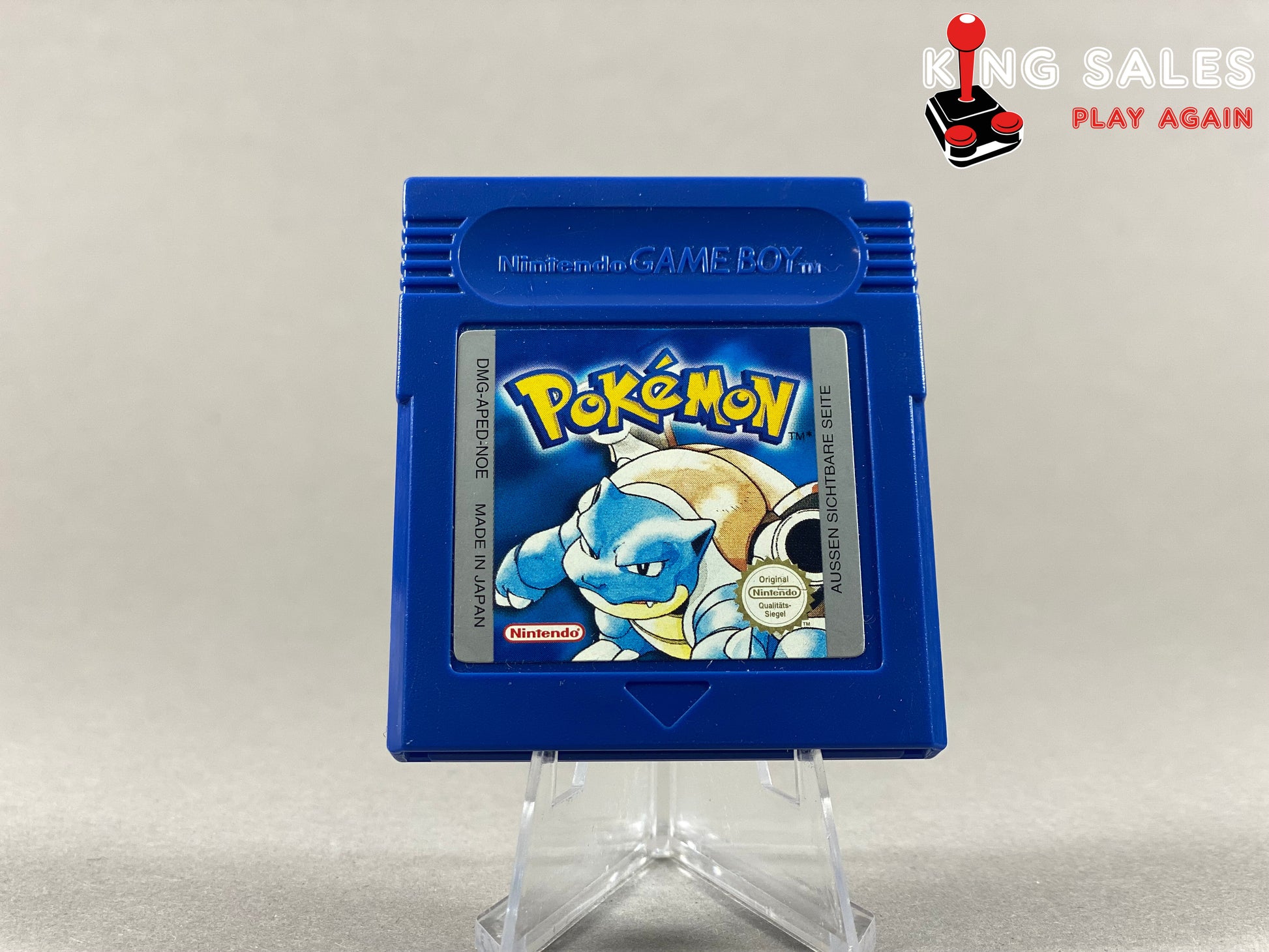 Nintendo Game Boy Videospiel Pokémon blau Modul von vorne guter Zustand