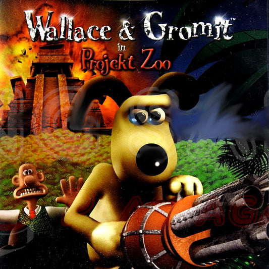 Gamecube Videospiel Wallace & Gromit in Projeckt Zoo Hülle von vorne

