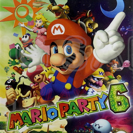 Gamecube Videospiel Mario Party 6 Hülle mit Anleitung und Disc