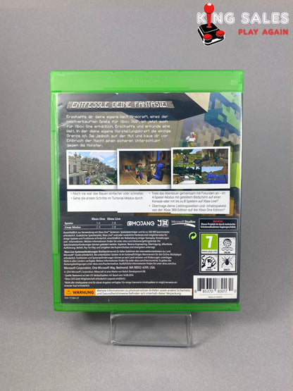 Xbox One Videospiel Minecraft Xbox One Edition Cover von hinten