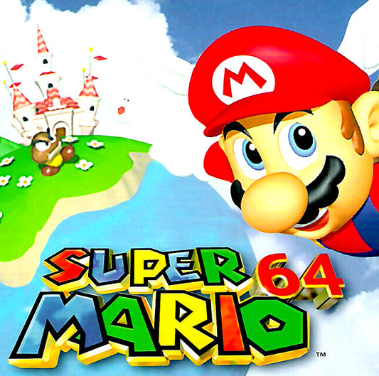 Nintendo 64  Videospiel Modul Super Mario 64 von vorne