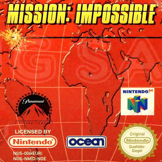 Nintendo 64 Videospiel Mission impossible Modul von vorne