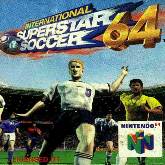 Nintendo 64  Videospiel Modul International Superstar Soccer 64 von vorne