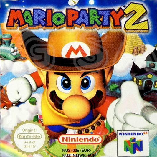 Nintendo 64  Videospiel Modul Mario Party 2 von vorne