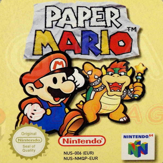 Nintendo 64  Videospiel Modul Paper Mario von vorne