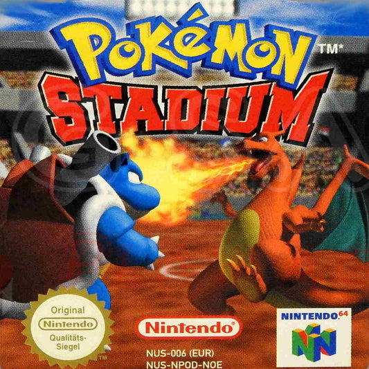 Nintendo 64  Videospiel Modul Pokémon Stadium von vorne in gutem Zustand