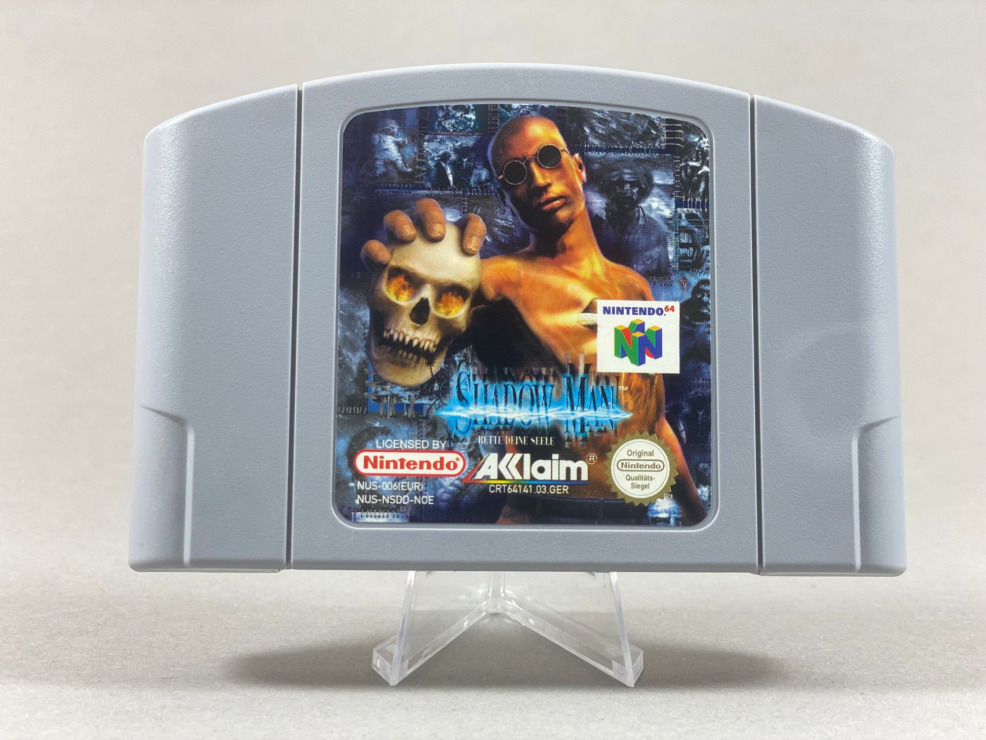 Nintendo 64  Videospiel Modul Shadow Man von vorne