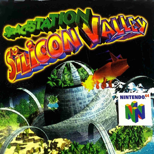 Nintendo 64  Videospiel Modul Spacestation Silicon Valley von vorne